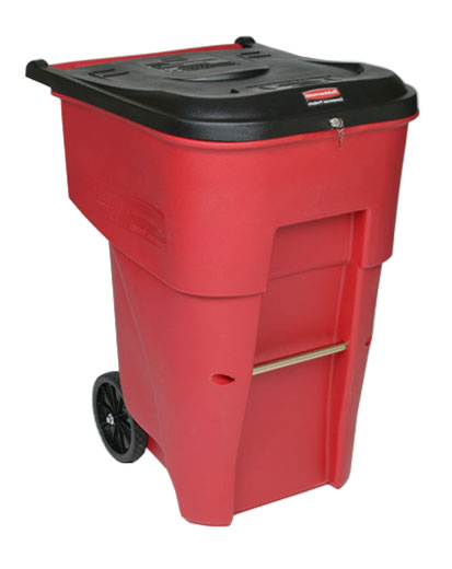 Contenedor de reciclaje rojo
