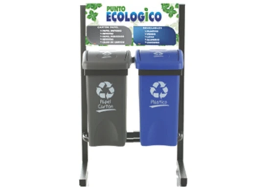 Punto ecológico DUO de 35 litros para oficinas