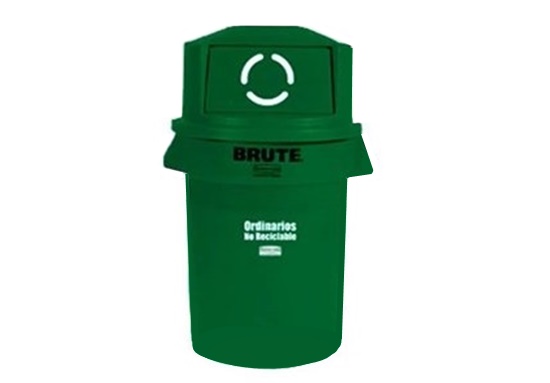 Contenedor Brute tapa domo verde 32Gls
